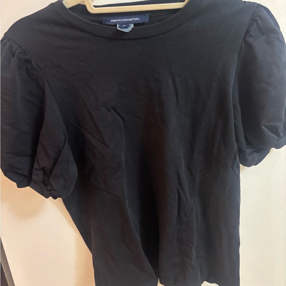 French Connection Classic Black Short Sleeve Top